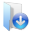 Folder Blue Down Icon 32x32 png